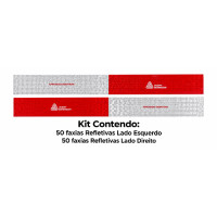 KIT 50 FAIXAS REFLETIVAS LD COM 50 FAIXAS REFLETIVAS LE