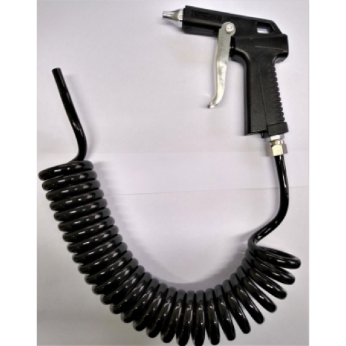 Mangueira Espiral Com Pistola 3,5mt Preta Gatilho