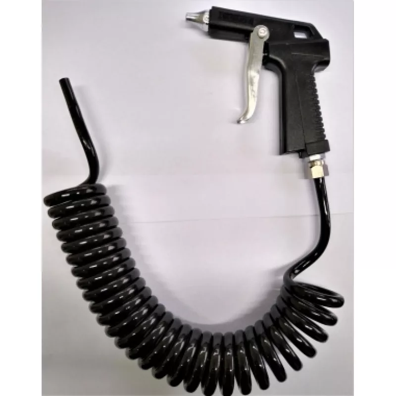 Mangueira Espiral Com Pistola 3,5mt Preta Gatilho
