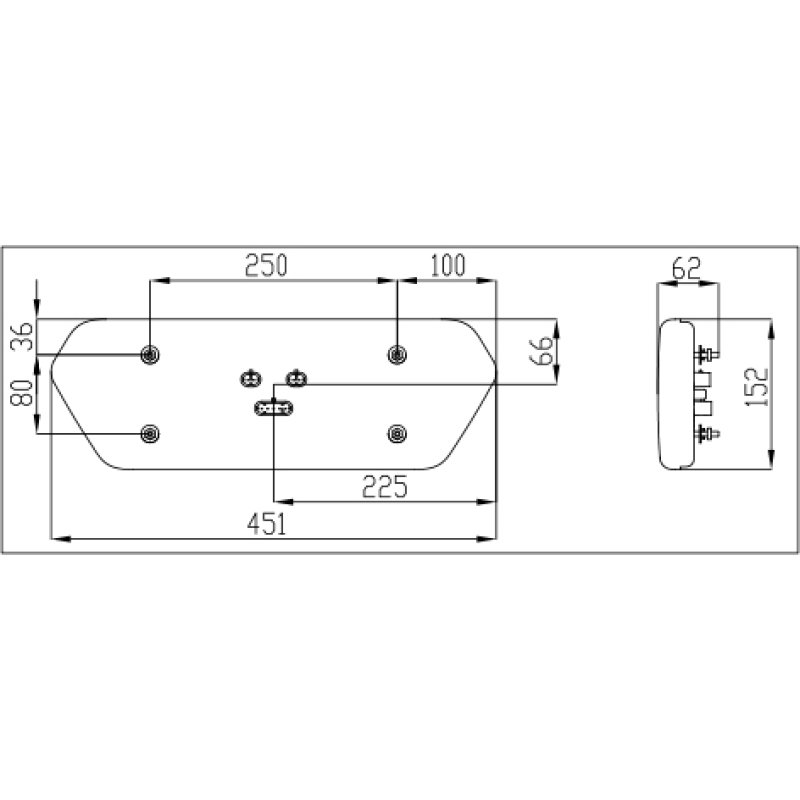 Lanterna Guerra Original Lado Direito 2012/2016 Led Braslux
