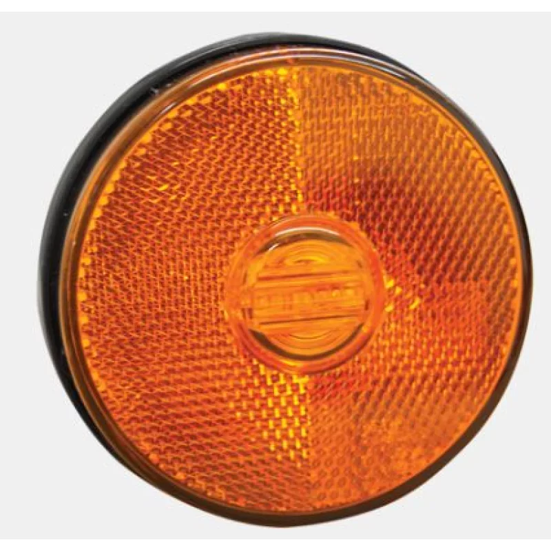 Lanterna Lateral Led Laranja 65mm Randon 24v S/suporte P/con