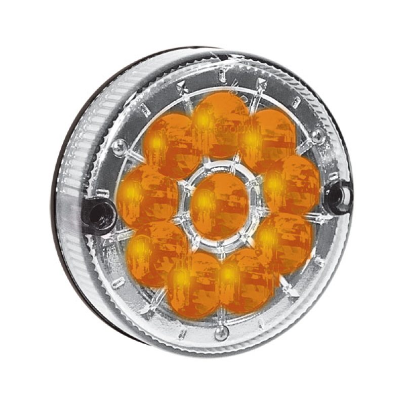 Lanterna 10 Leds Am 110 Mm Diametro 24v Em Acrilico Cr Pradolux