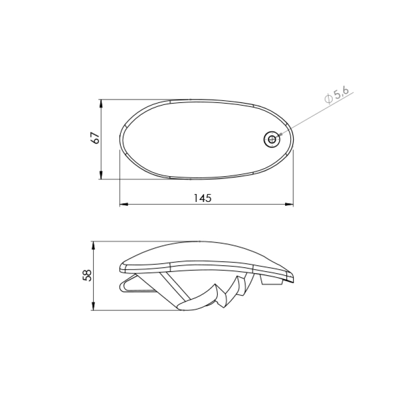 Lanterna Para Tapa-sol Iveco Sem Soquete Ld Pl0730 Pradolux