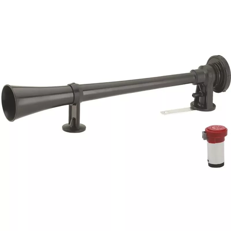 Buzina C/1 Corneta C/compressor Preta 24v Gb1012