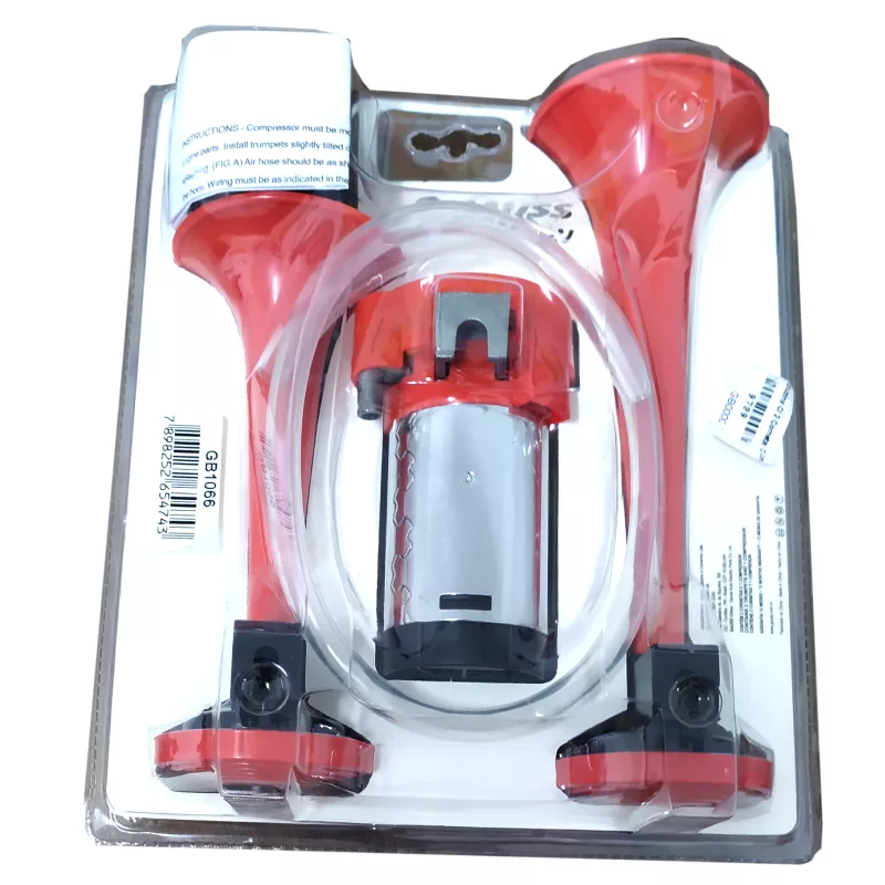 Buzina C/ 2 Cornetas C/ Compressor 12v - Gb1066