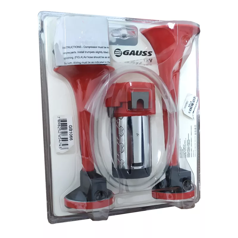 Buzina C/ 2 Cornetas C/ Compressor 12v - Gb1066