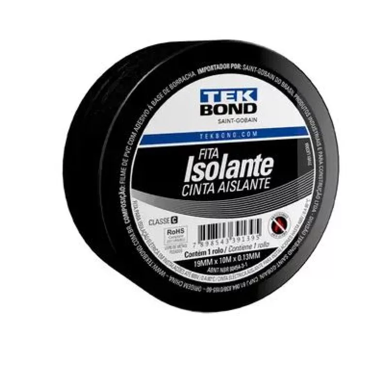 Fita Isolante Antichama 19mmx10mx0.13mm