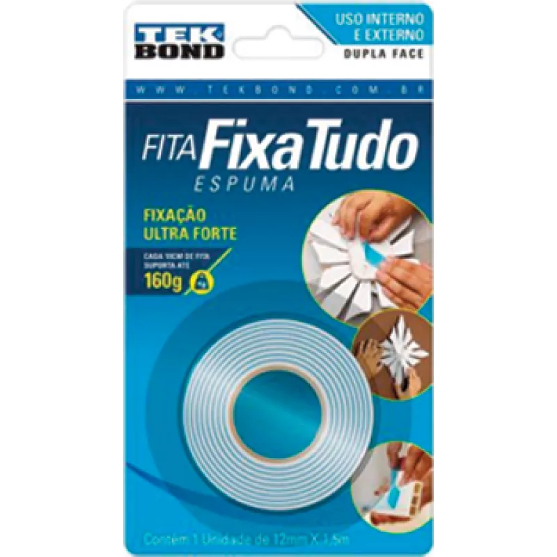 Fita Espuma Dupla Face 12mmx1,5m
