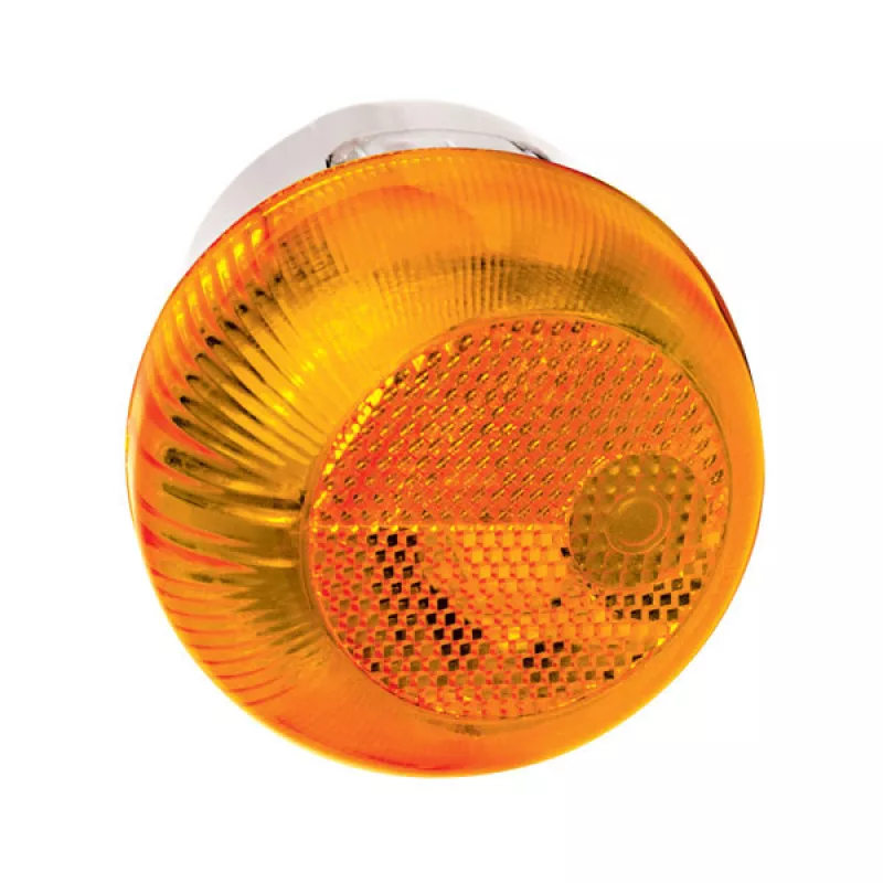 Lanterna Led 24v Estribo Vw Constellation Amarelo Em Acrilico