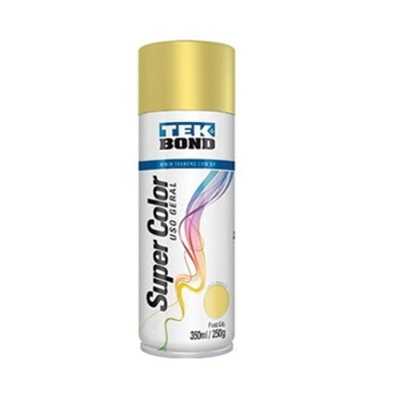 Tinta Spray Dourado Metalico 350 Ml/250g Tek Bond