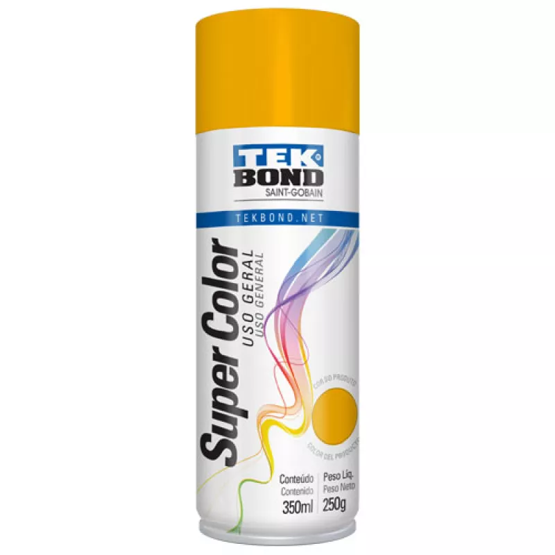 Tinta Spray Laranja Uso Geral 350 Ml/250g Tek Bond