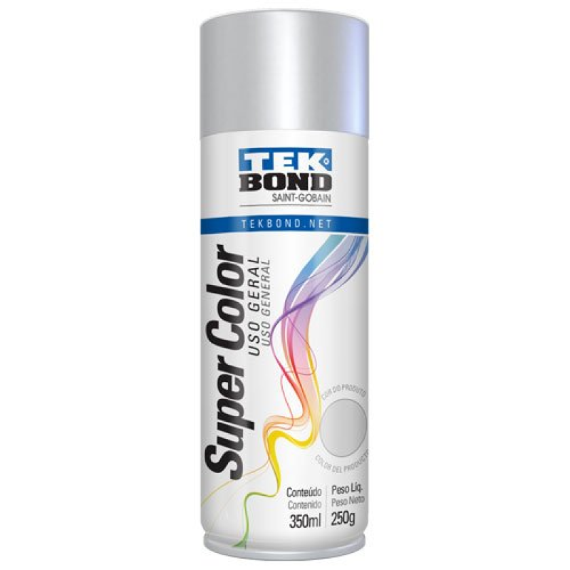 Tinta Aerossol Aluminio Uso Geral 350 Ml/250g Tek Bond