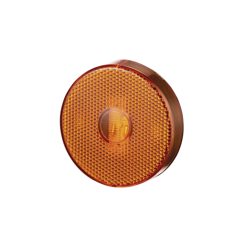 Lanterna Lateral Led Laranja 88mm Randon 12/24v S/suporte C/ Fios Iva AutopeÇas