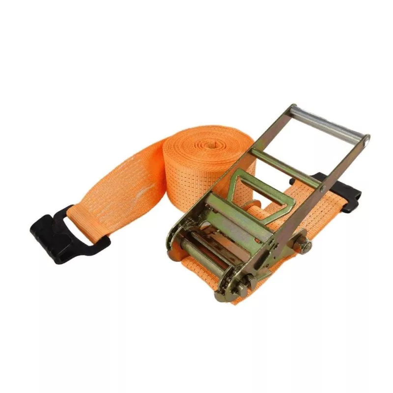 Conjunto Cinta Catraca 10t 9 Metros 100mm  Gancho Flat