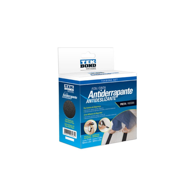 Fita Antiderrapante Preta 50mmx5m Tek Bond