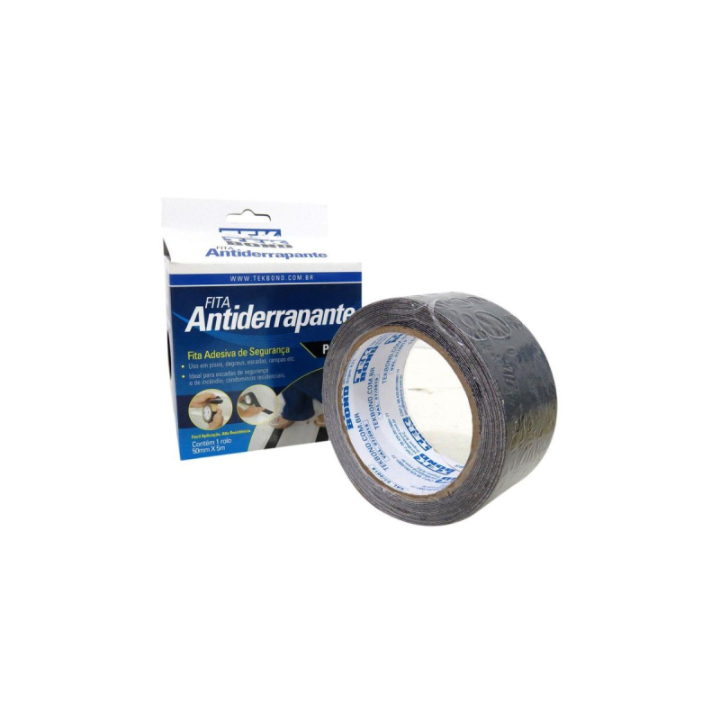 Fita Antiderrapante Preta 50mmx5m Tek Bond