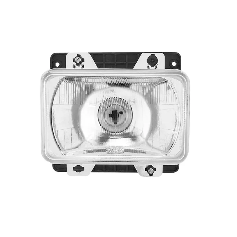 Farol Dianteiro Mb 1113/1313 Cara Preta Moldura Aco Cromado H1 Ld/le