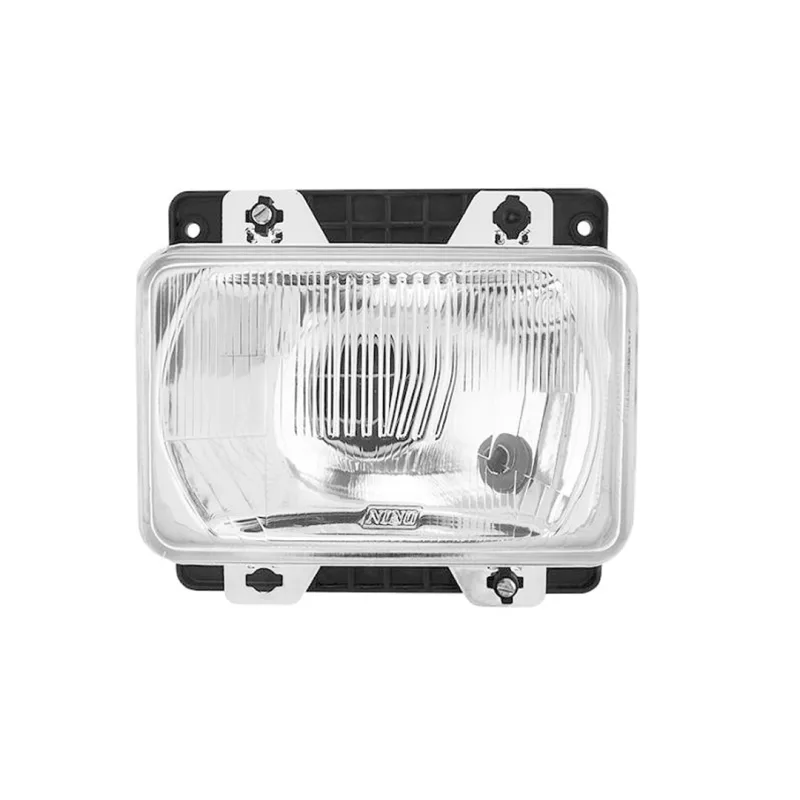 Farol Dianteiro Mb 1113/1313 Cara Preta Moldura Aco Cromado H4 Ld
