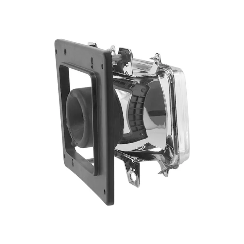 Farol Dianteiro Mb 1113/1313 Cara Preta Moldura Aco Cromado H4 Ld/le