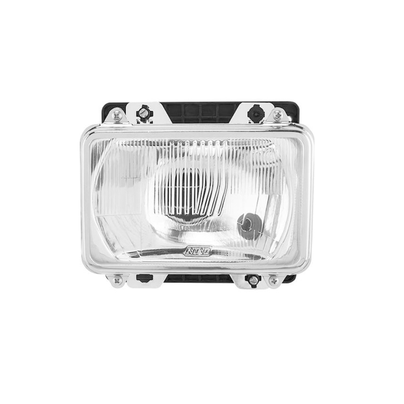 Farol Dianteiro Mb 1113/1313 Cara Preta Moldura Aco Preto H4 Le Nino