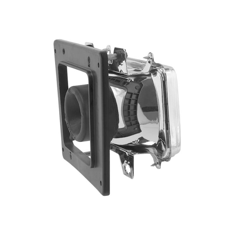 Farol Dianteiro Mb 1113/1313 Cara Preta Moldura Aco Preto H4 Le Nino