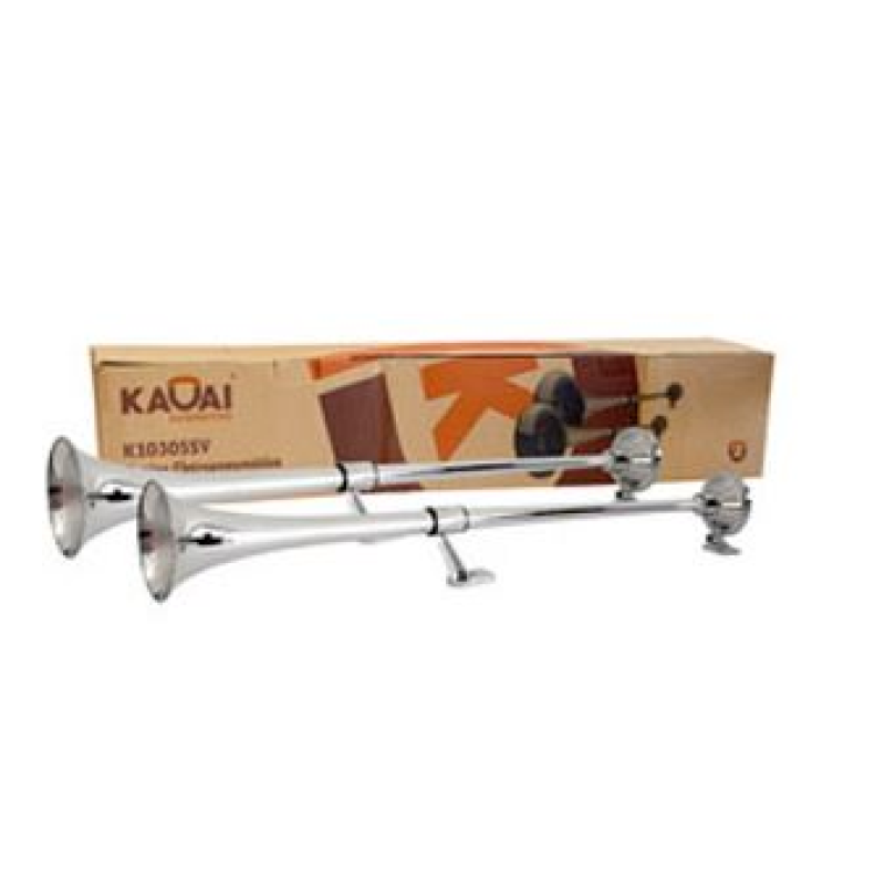 Buzina Cromada 24v 1mt Par C/kit Instalacao K10310cc Kauai
