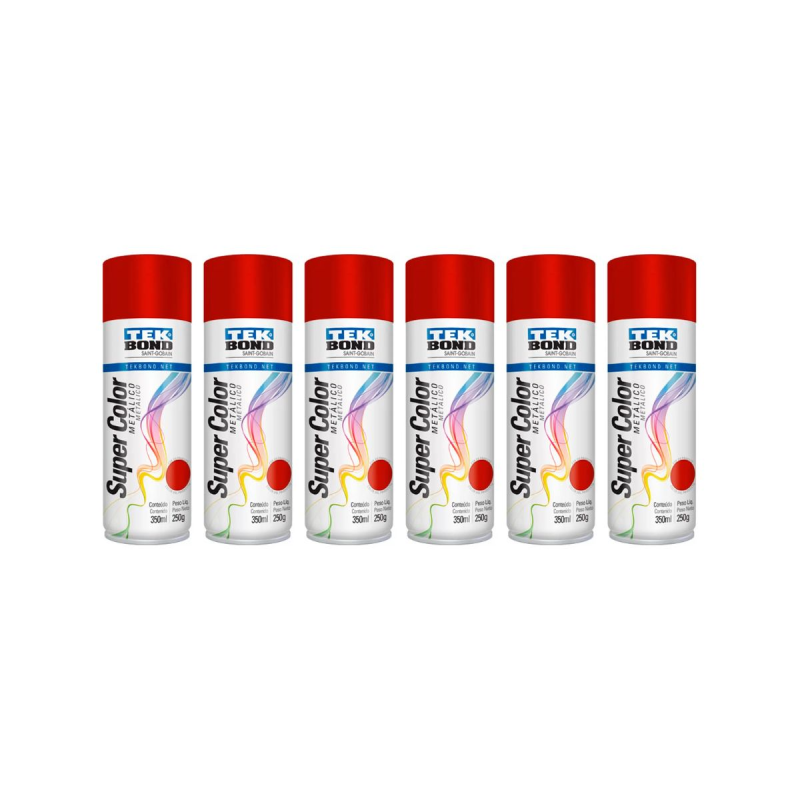 JOGO DE TINTA SPRAY VERMELHO METÁLICO