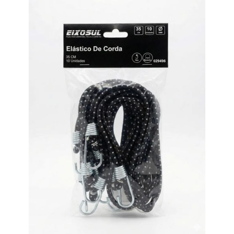 KIT 200 EXTENSOR ELÁSTICO LONA DE CAMINHÃO REFORÇADO 35CM